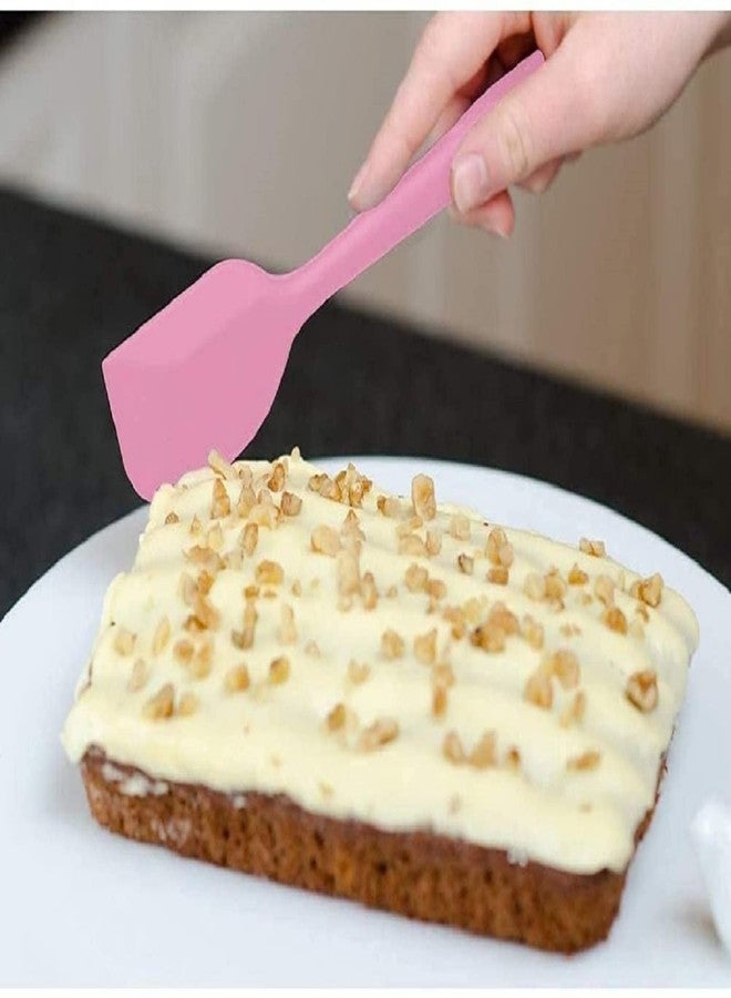 MOBDESK Non-Stick Premium Silicone Spatula & Measuring Spoons for Cooking, Baking & Mixing| Heat-Resistant up | Non Stick Dishwasher Safe |Food-Grade & BPA-Free | FDA Approved (Pink) (Pack of 6) - Image 5